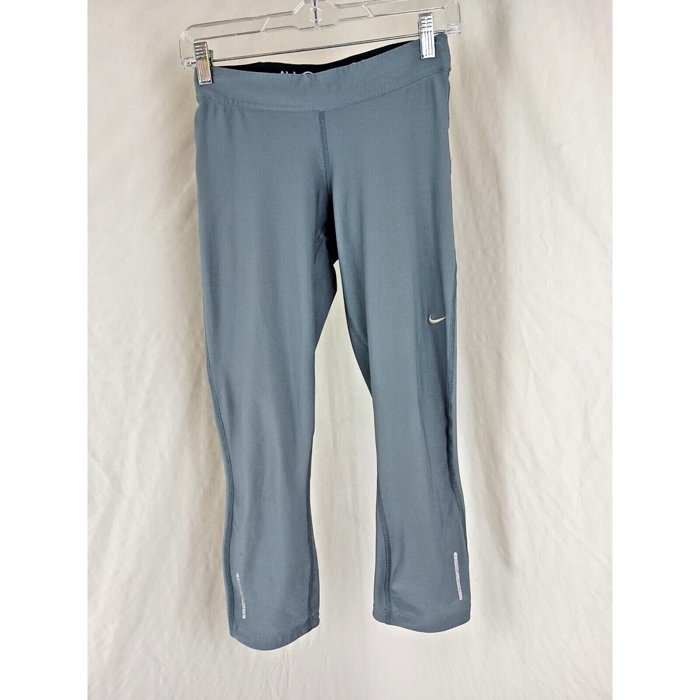 Nike Running Dri-Fit Epic Run Capri Leggings Gray Womens Size S